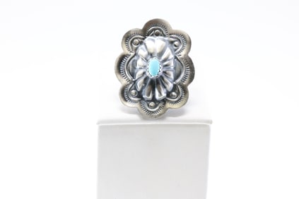 America Sterling Silver Turquoise Ring.