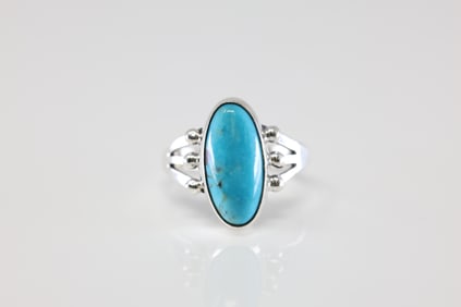 America Sterling Silver Turquoise Ring.