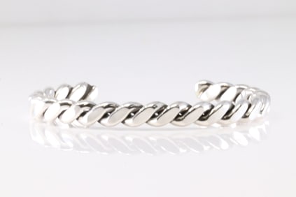 America Sterling Silver Solid Bracelet Cuff.