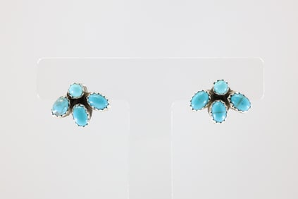 America Sterling Silver Turquoise Post Earring's.