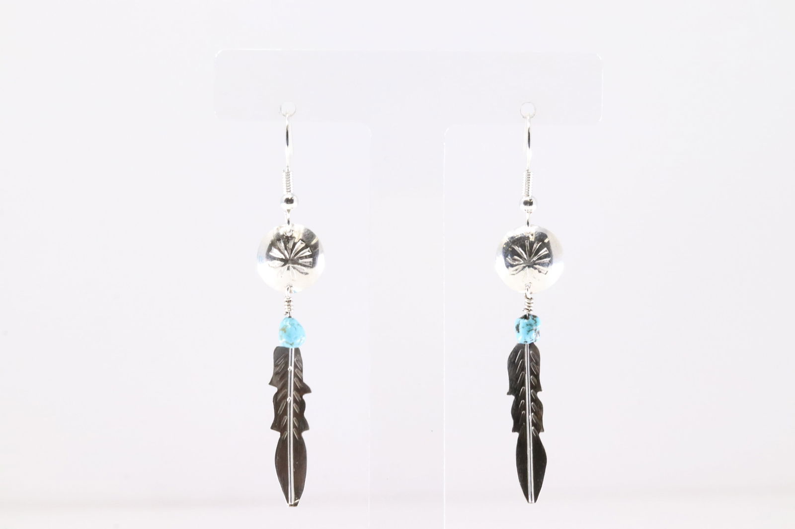America Sterling Silver Turquoise Dangling Earring's.: Thisis a America Sterling Silver Turquoise Dangling Earring's.