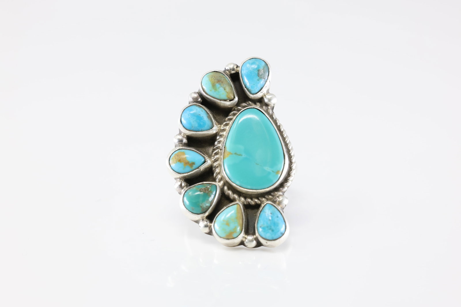 Native America Navajo Sterling Silver Turquoise Ring By Geraldine James. (1 of 4)
