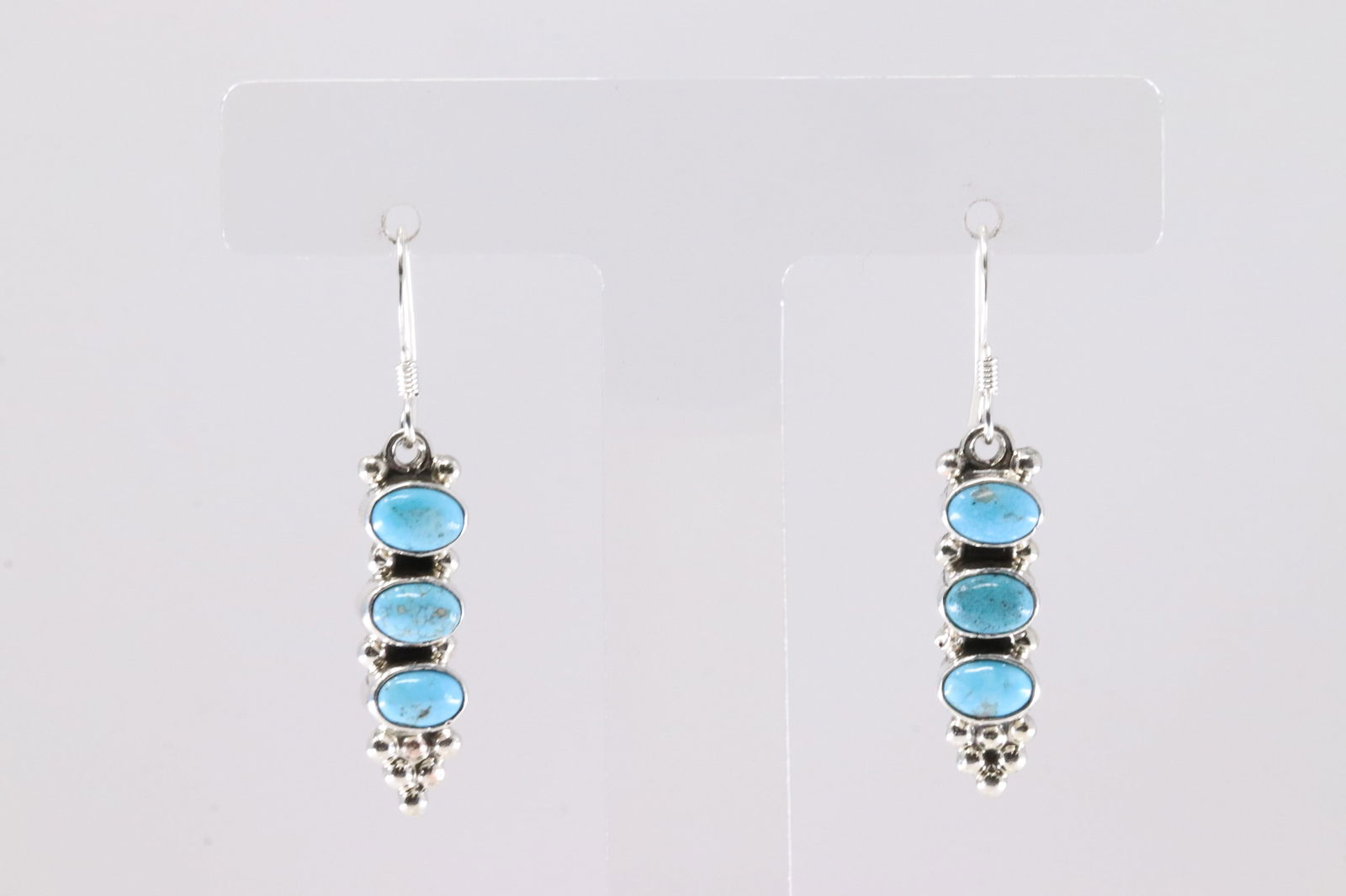 Native America Navajo Sterling Silver Turquoise Dangling Earring's By Gary Shorty. From R.B Company.: This is a Native America Navajo Sterling Silver Turquoise Dangling Earring's By Gary Shorty. From R.B Company.
