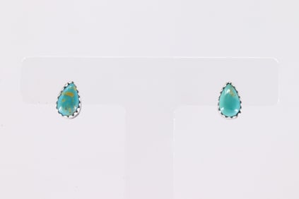 America Sterling Silver Turquoise Post Earring's.