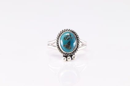 America Sterling Silver Turquoise Ring.