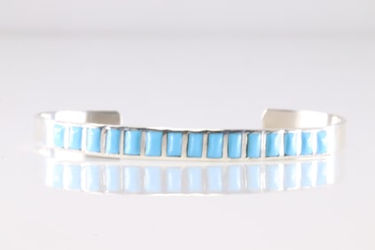 America  Sterling Silver Turquoise Bracelet cuff.