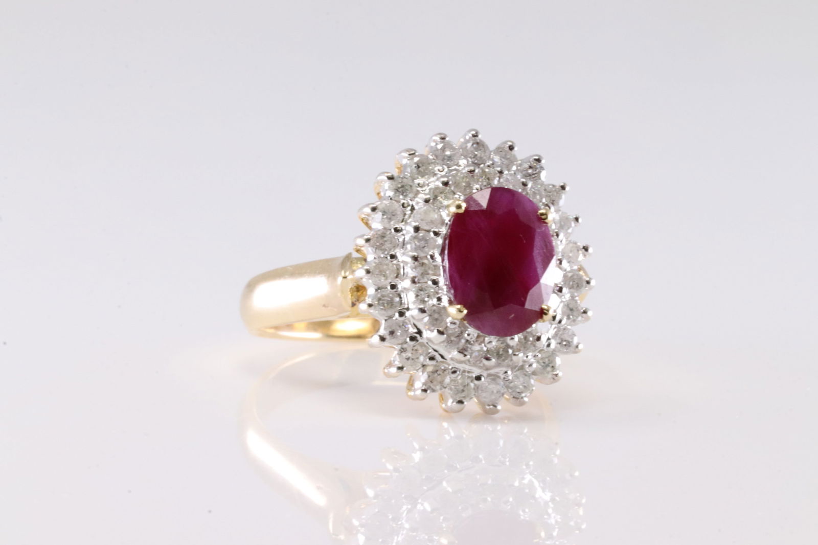 Ruby & Diamond Ring 14Kt. - 3