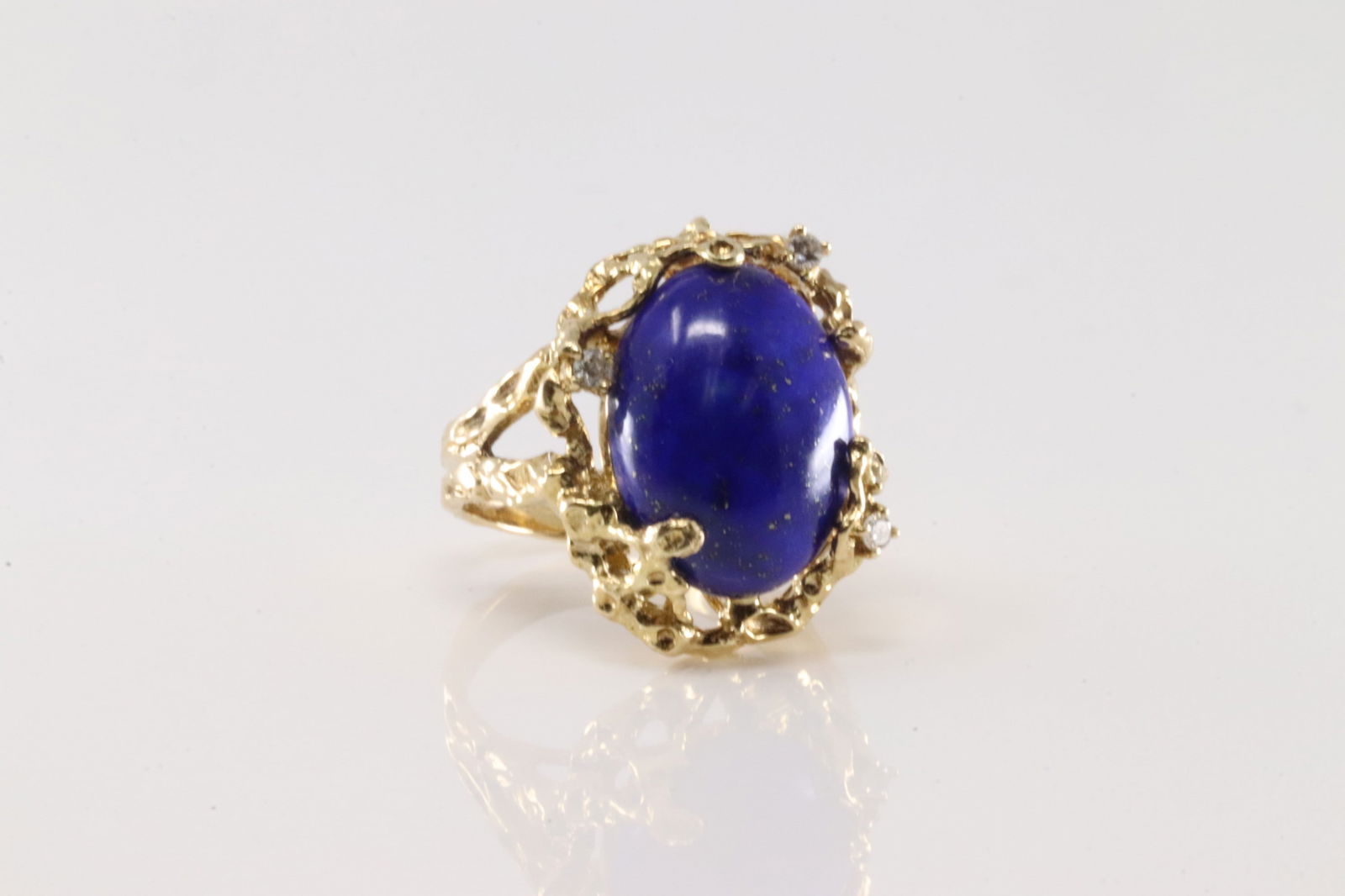 Lapis & Diamond Ring 14Kt. - 2