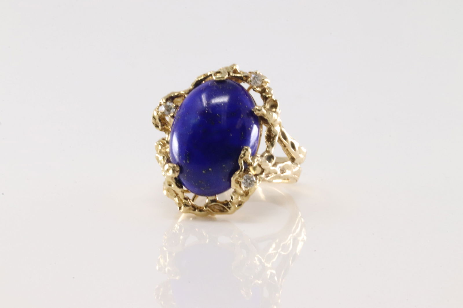 Lapis & Diamond Ring 14Kt. - 3