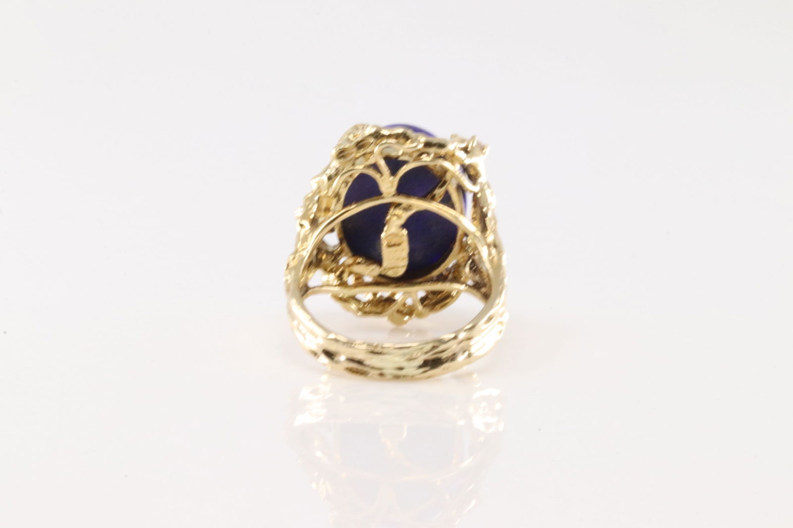 Lapis & Diamond Ring 14Kt. - 4