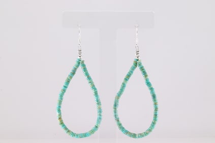 America Sterling Silver Turquoise Dangling Earring's.