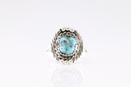 American Sterling Silver Turquoise Ring.