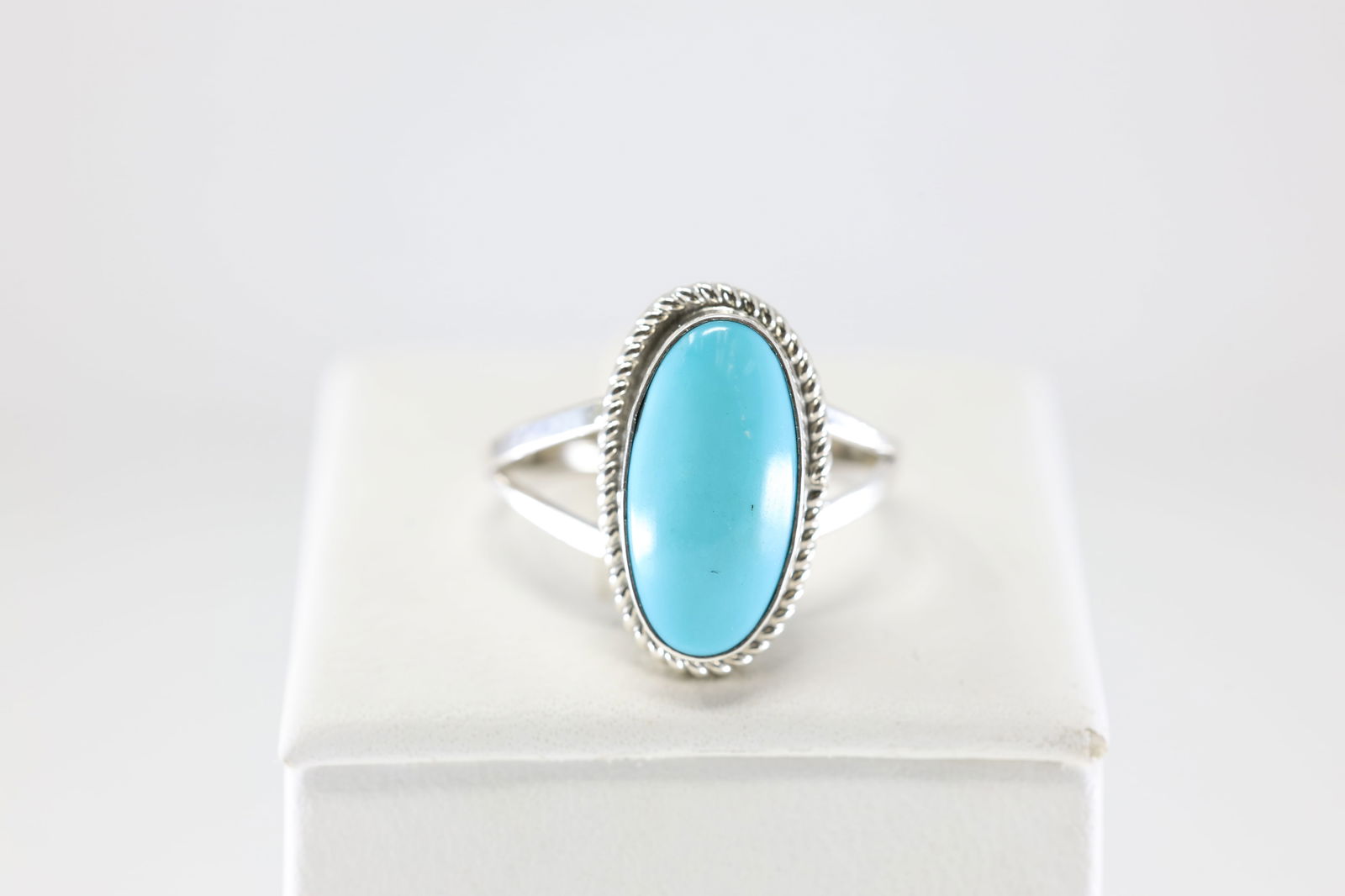 Native America Navajo Sterling Silver Turquoise Ring By J.: This is a Native America Navajo Sterling Silver Turquoise Ring By J. Ring size: 8.75.