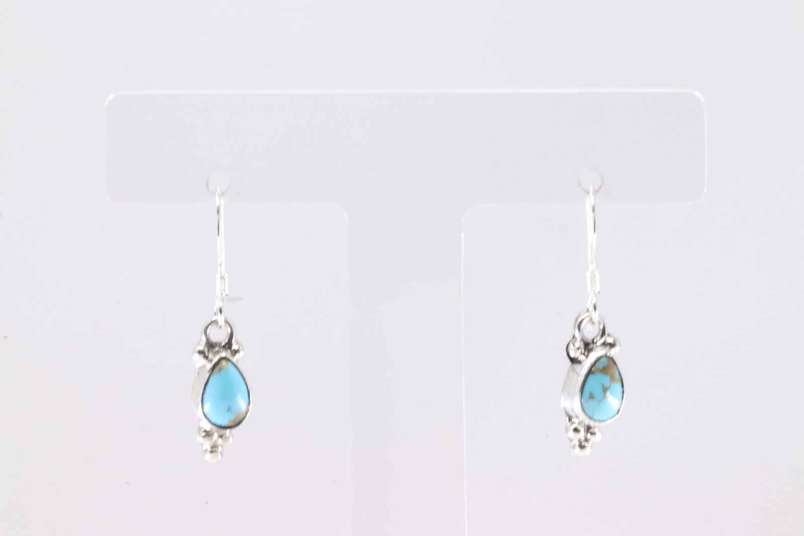 America Sterling Silver Turquoise Dangling Earring's.: This is a America Sterling Silver Turquoise Dangling Earring's.