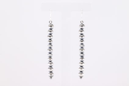America Sterling Silver Pearl Beaded Dangling Earring's.