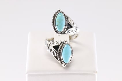 America Sterling Silver Turquoise Ring.