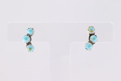 America Sterling Silver Turquoise Post Earring's.