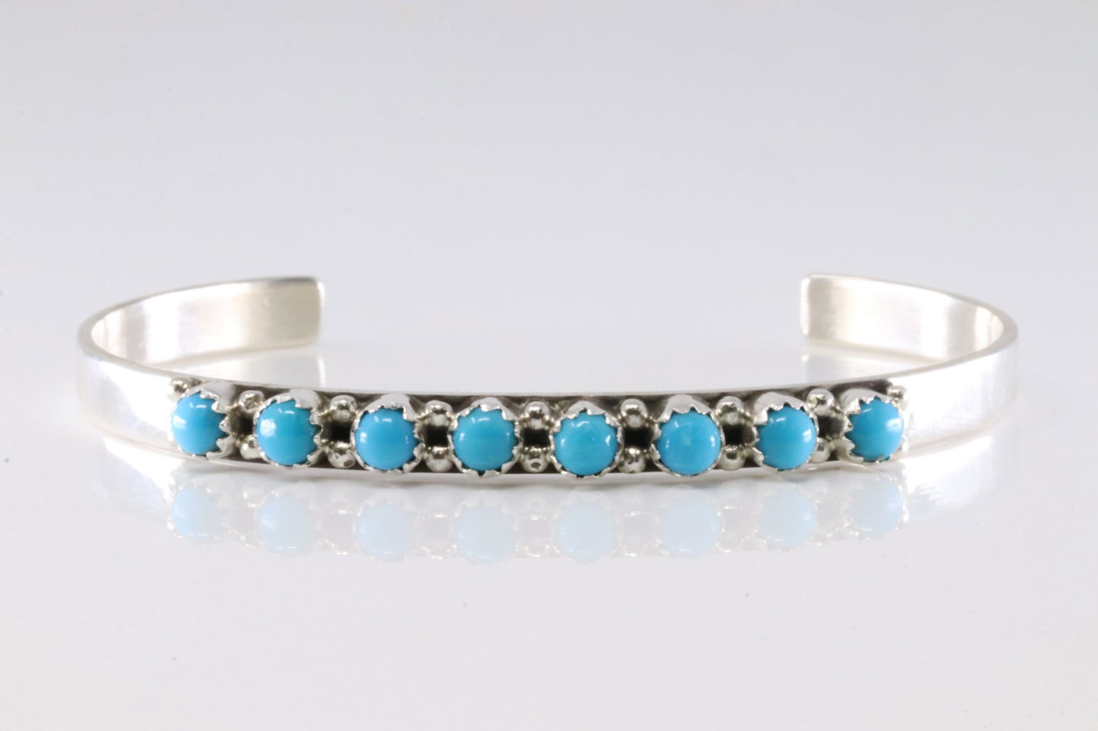 Native America Navajo Sterling Silver Turquoise Bracelet Cuff By G.P S.R.Y. (1 of 4)