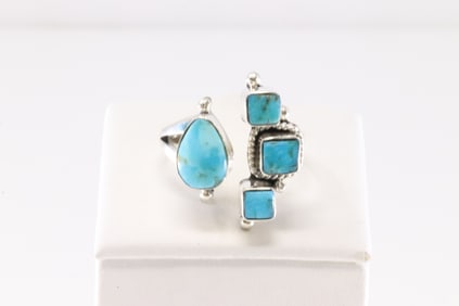 America Sterling Silver Turquoise Ring.