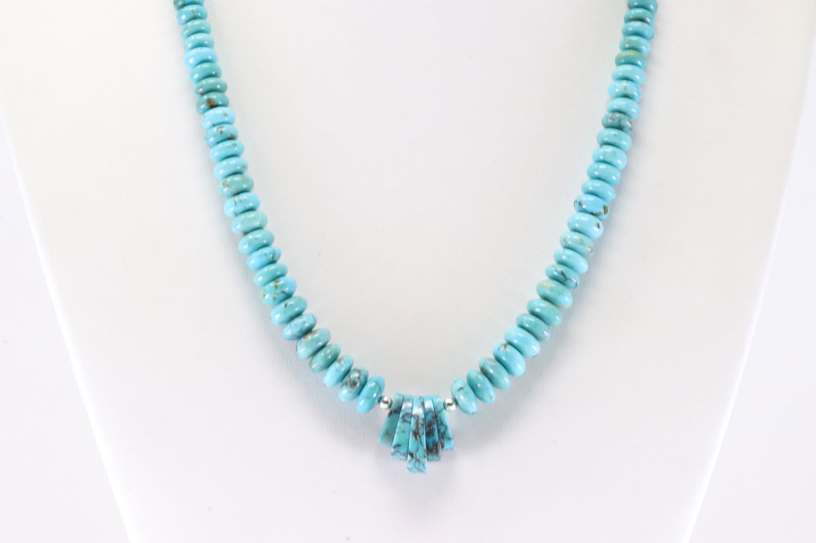 America Sterling Silver Turquoise Necklace. (1 of 3)