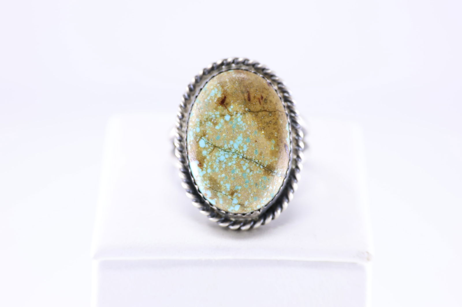 Native America Navajo Sterling Silver Turquoise Ring By C. (1 of 4)