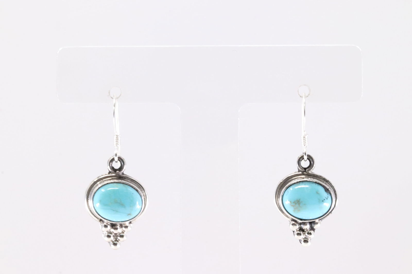 Native America Navajo Sterling Silver Turquoise Dangling Earring's By Isabelle Yazzie. From R.B (1 of 3)