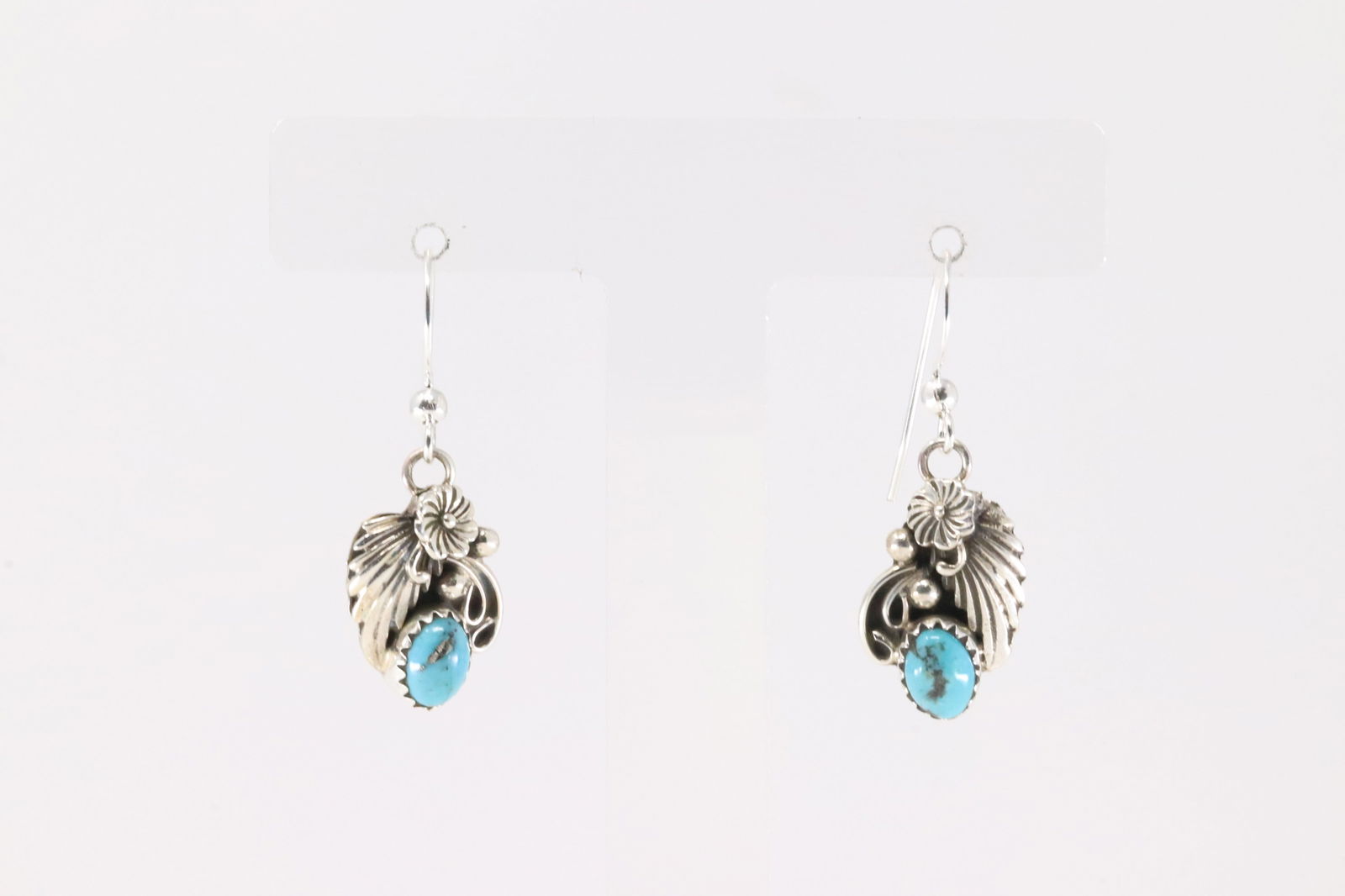 Native America Navajo Sterling Silver Kingman Turquoise Dangling Earring's By Jamson Belin. (1 of 4)