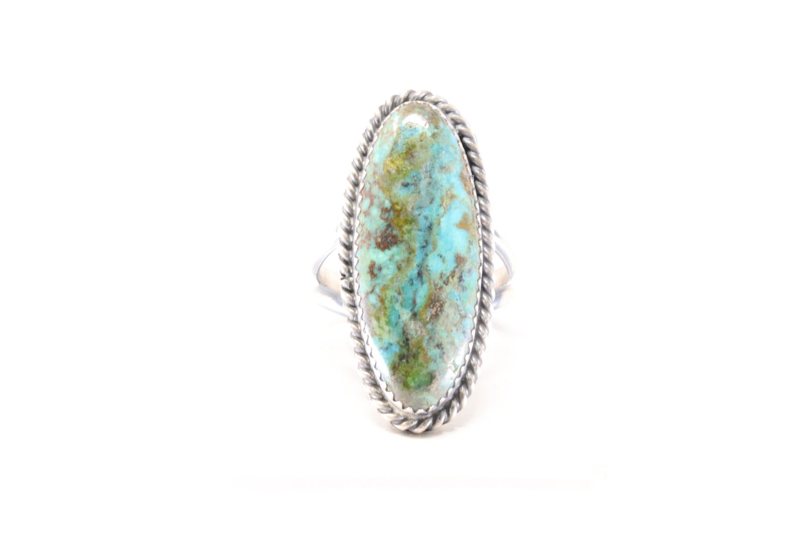 Native America Navajo Sterling Silver Turquoise Ring By C. (1 of 4)