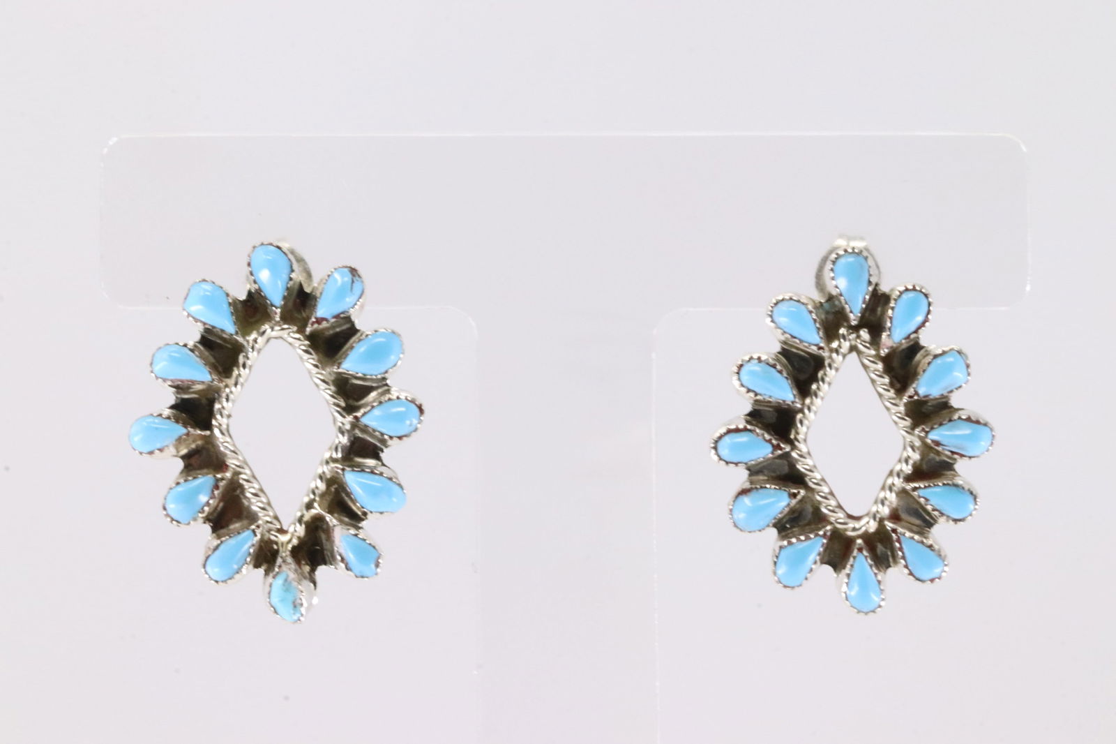 America Sterling Silver Turquoise Post Earring's. (1 of 4)