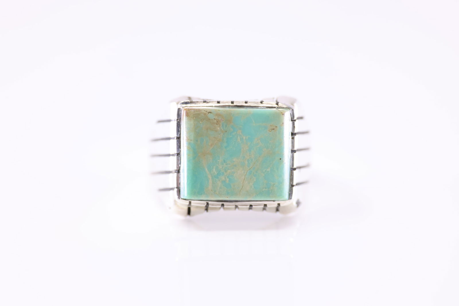 Native America Navajo Sterling Silver Turquoise Ring By R. (1 of 4)