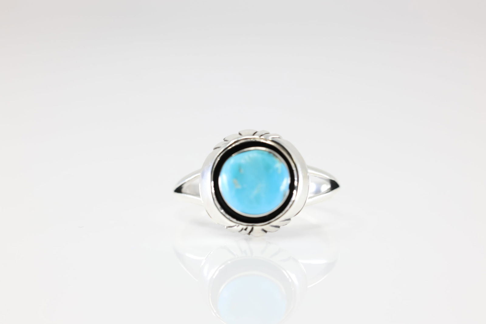 America Sterling Silver Turquoise Ring. (1 of 3)