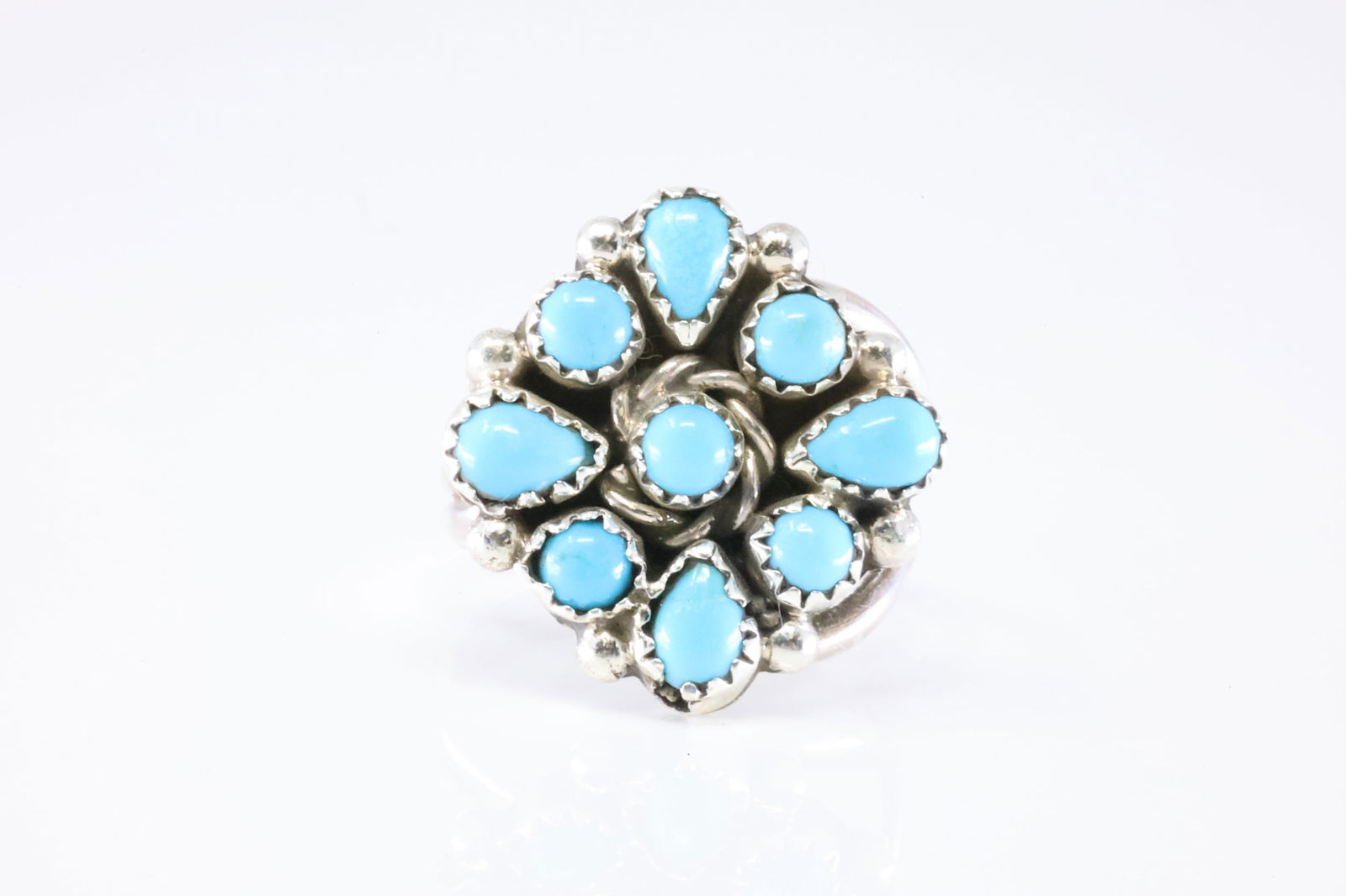 America Sterling Silver Turquoise Ring. (1 of 4)