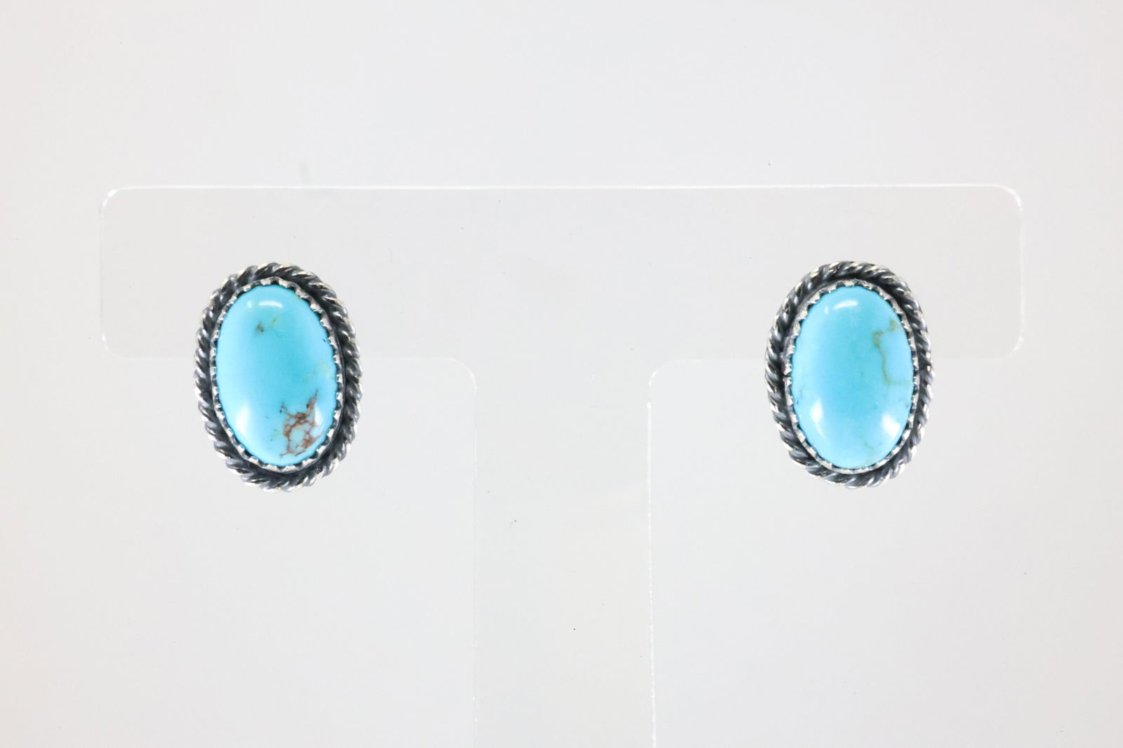 America Sterling Silver Turquoise Post Earring's. (1 of 3)