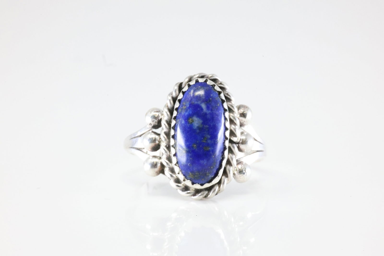 Native America Navajo Sterling Silver Lapis Ring By Marita Martinez. (1 of 3)