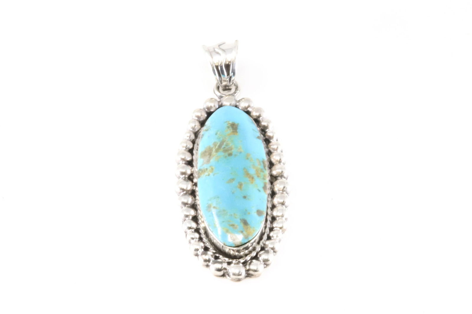 Native America Navajo Sterling Silver Turquoise Pendent By Shenna Jack From R.B Company.. (1 of 3)