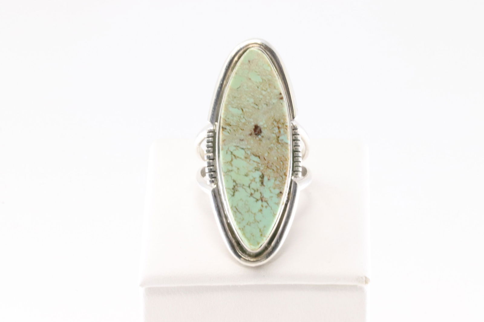Native America Navajo Sterling Silver Turquoise Ring By S.F. (1 of 4)