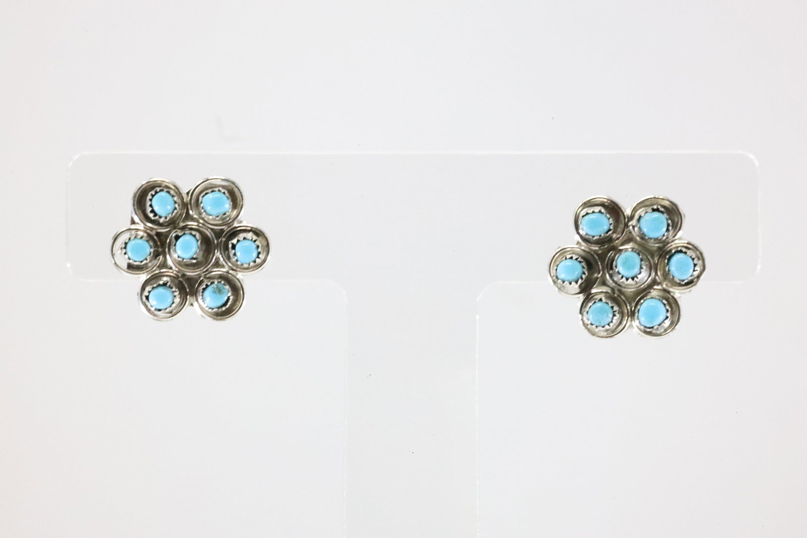 America Sterling Silver Turquoise Post Earring's. (1 of 3)