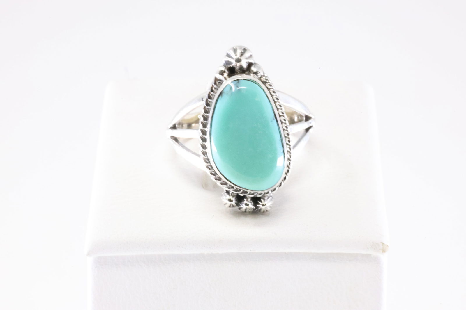 Native America Navajo Sterling Silver Turquoise Ring By Sharon McCarthy. (1 of 3)