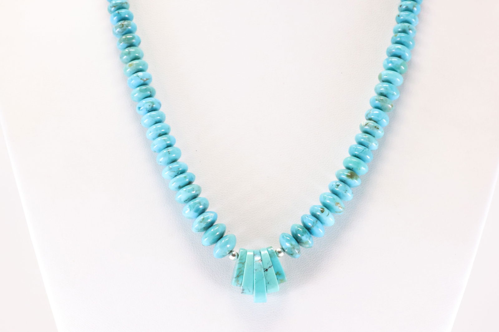 America Sterling Silver Turquoise Necklace. (1 of 3)