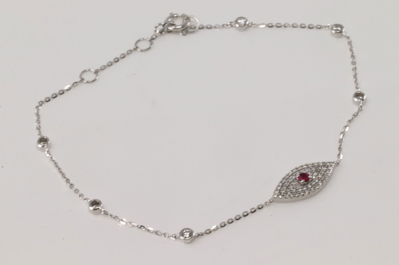 Ruby & Diamond Bracelet Link 14Kt. - 3