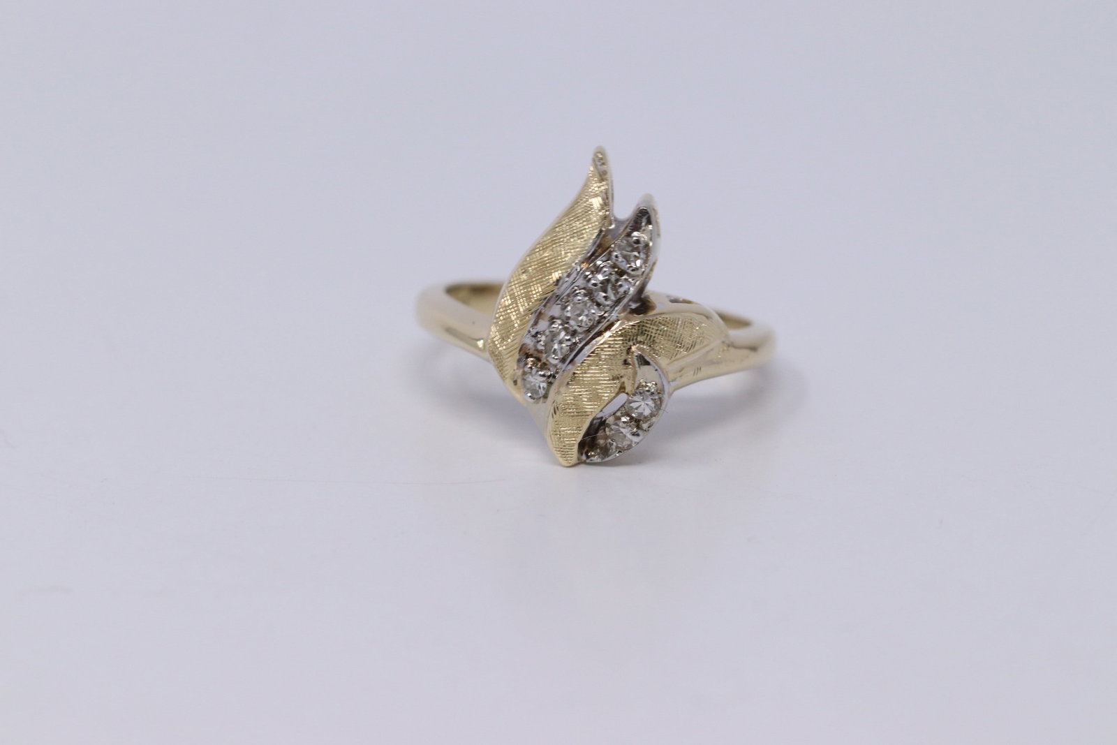 Vintage 14k Flower Diamond Ring (1 of 3)