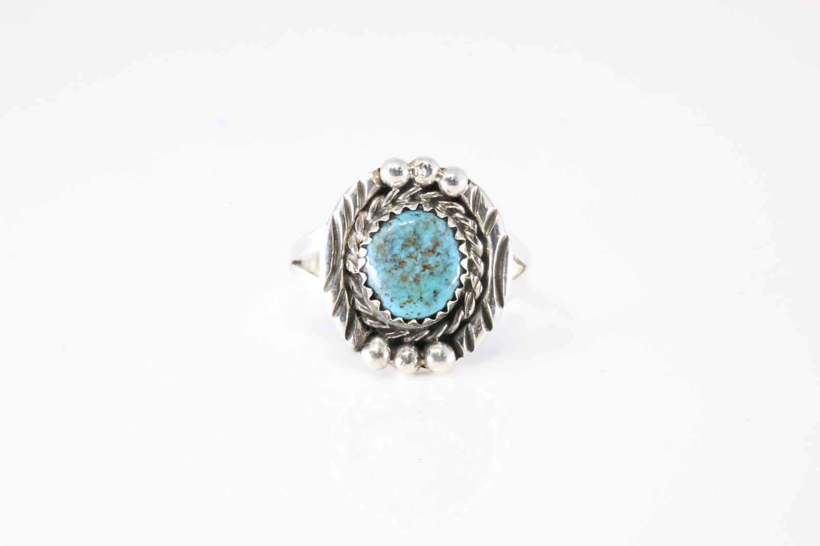 America Sterling Silver Turquoise Ring. (1 of 4)