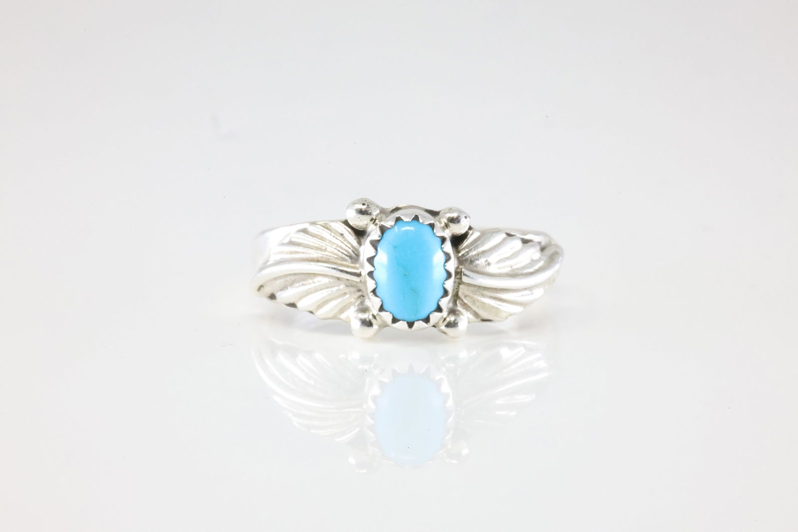 America Sterling Silver Turquoise Ring. (1 of 3)
