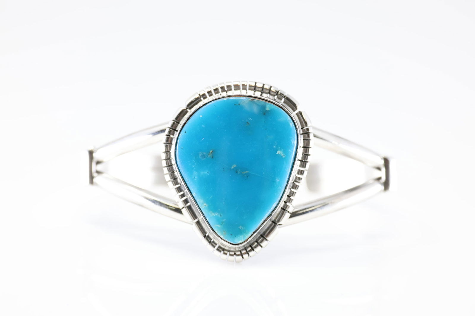 Native America Navajo Sterling Silver Turquoise Bracelet Cuff By S.E. (1 of 4)
