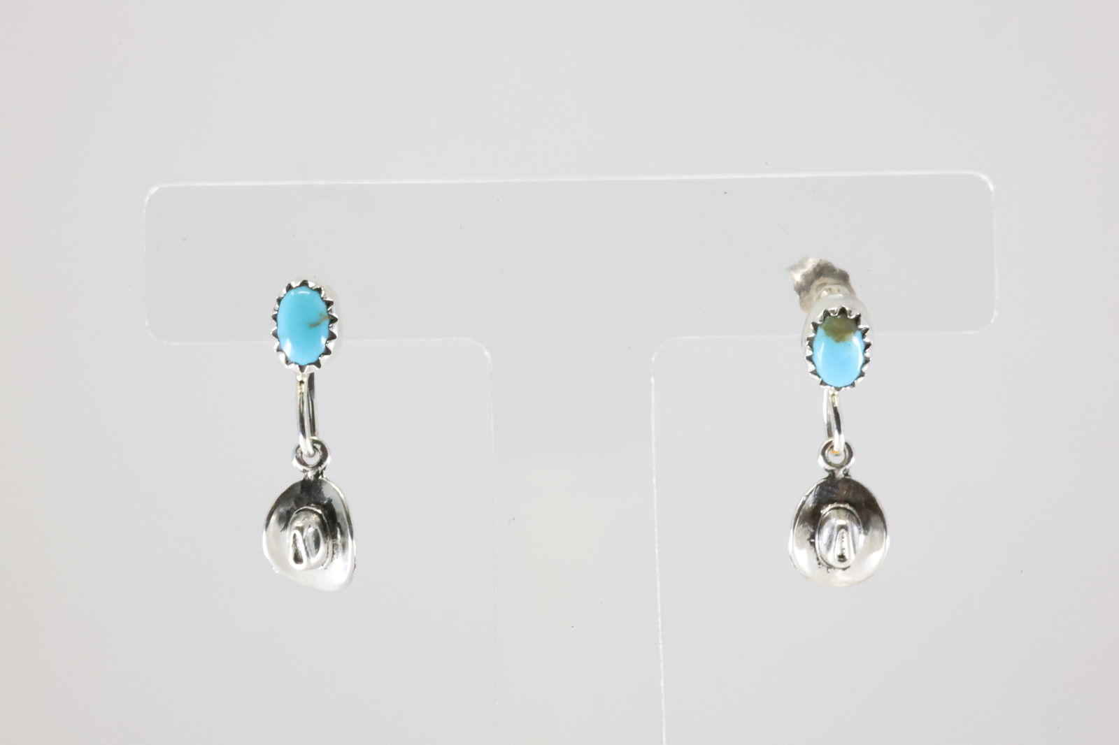 America Sterling Silver Turquoise Post Earring's. (1 of 3)