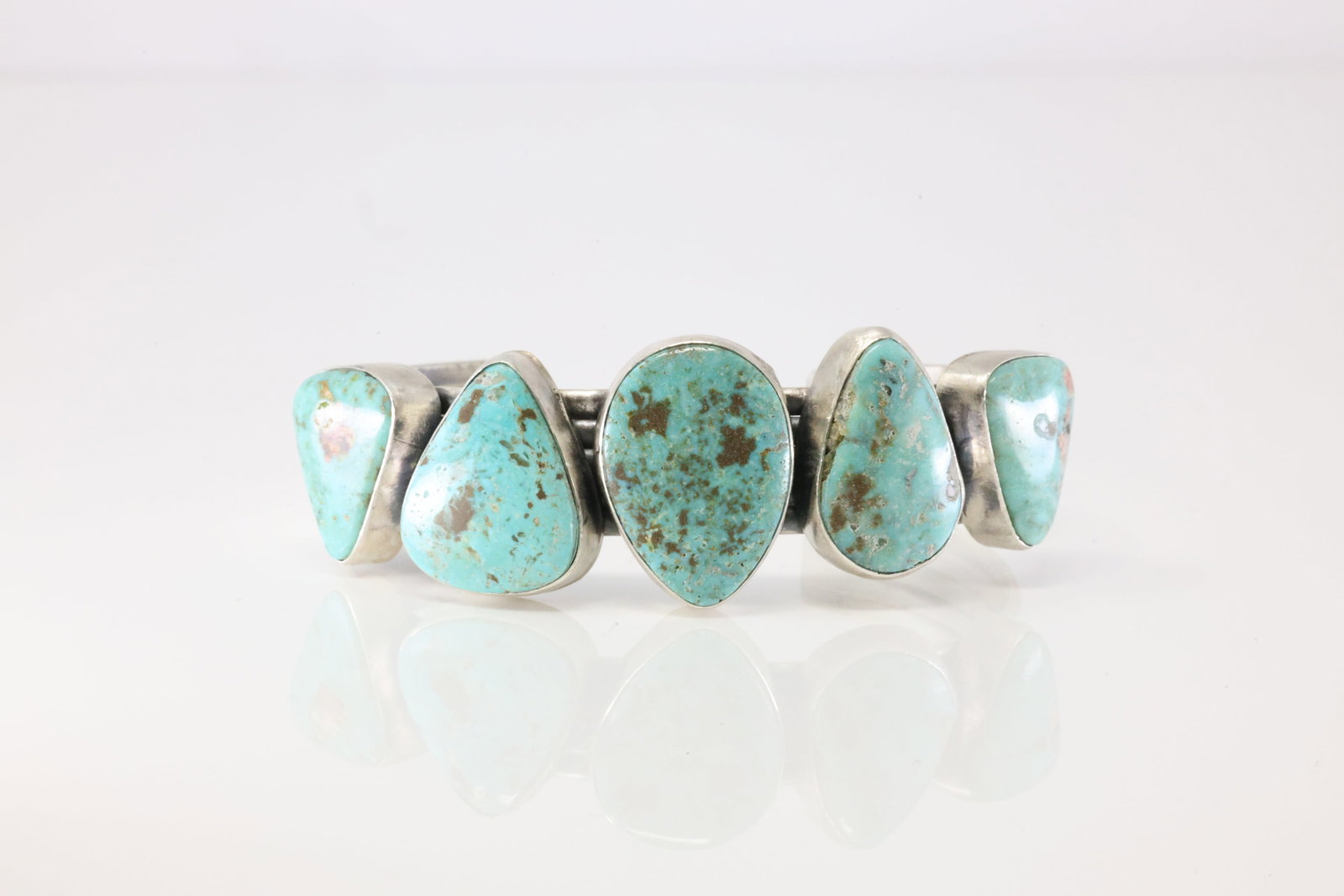 Native America Navajo Sterling Silver Turquoise Bracelet Cuff By Danny Henio. (1 of 4)