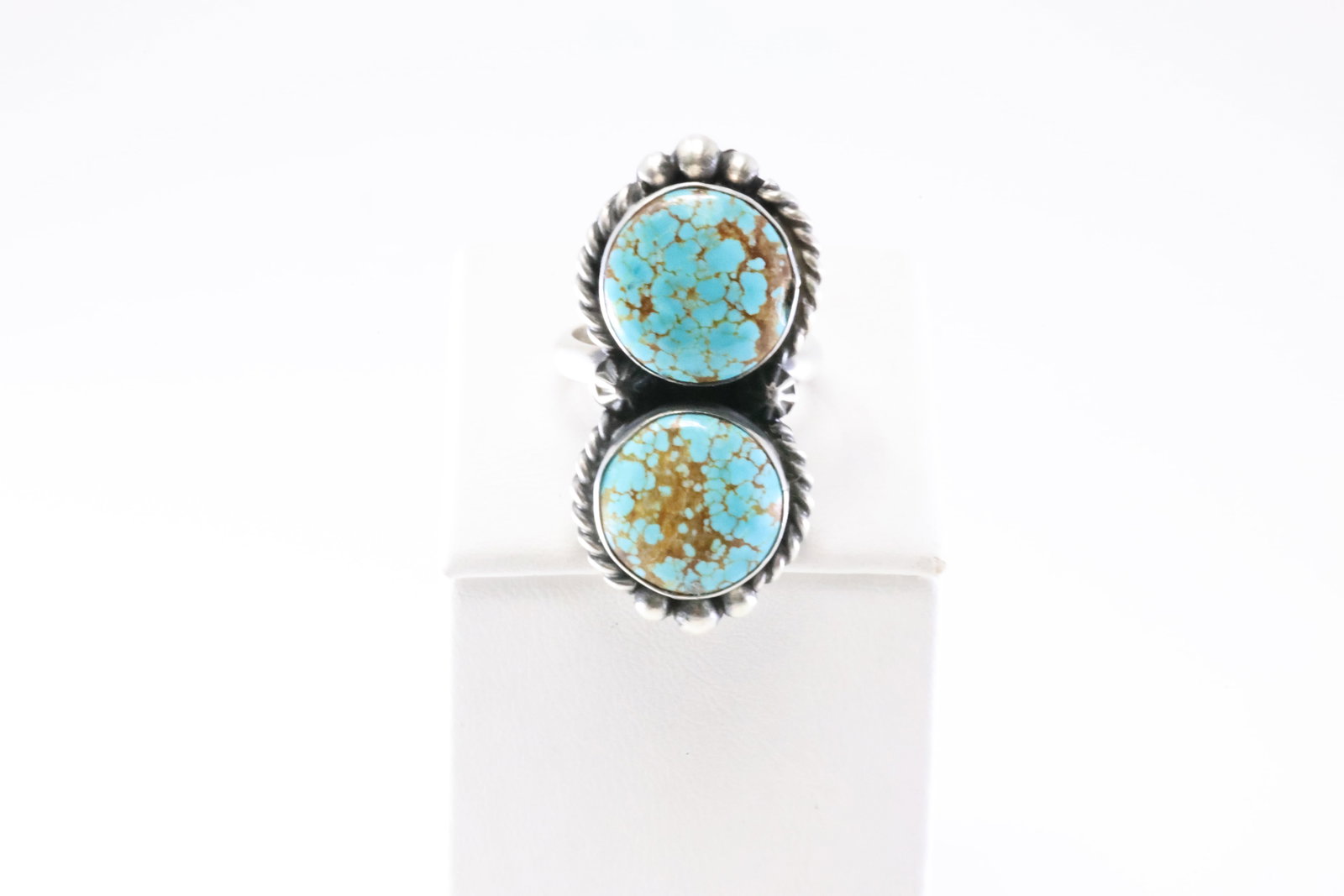 Native America Navajo Sterling Silver Turquoise Ring By Eugene Belone. (1 of 4)