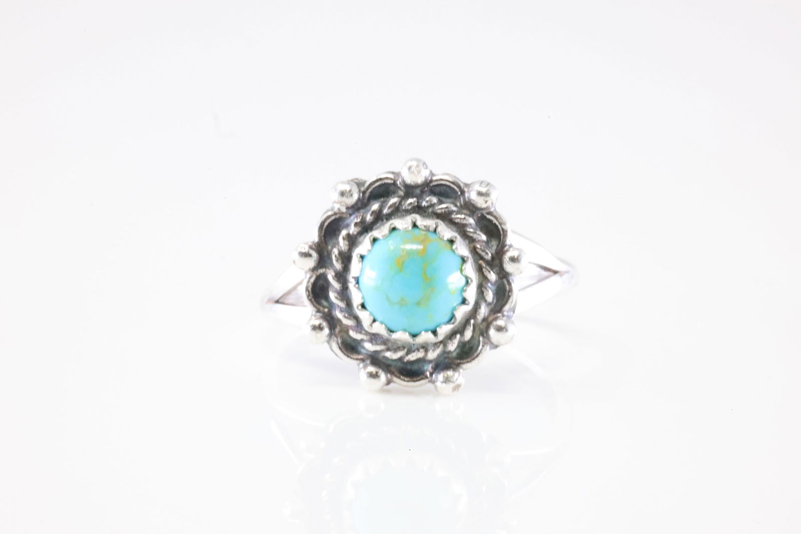 Native America Navajo Sterling Silver Turquoise Ring By Theresa Smith. From R. B Company. (1 of 3)