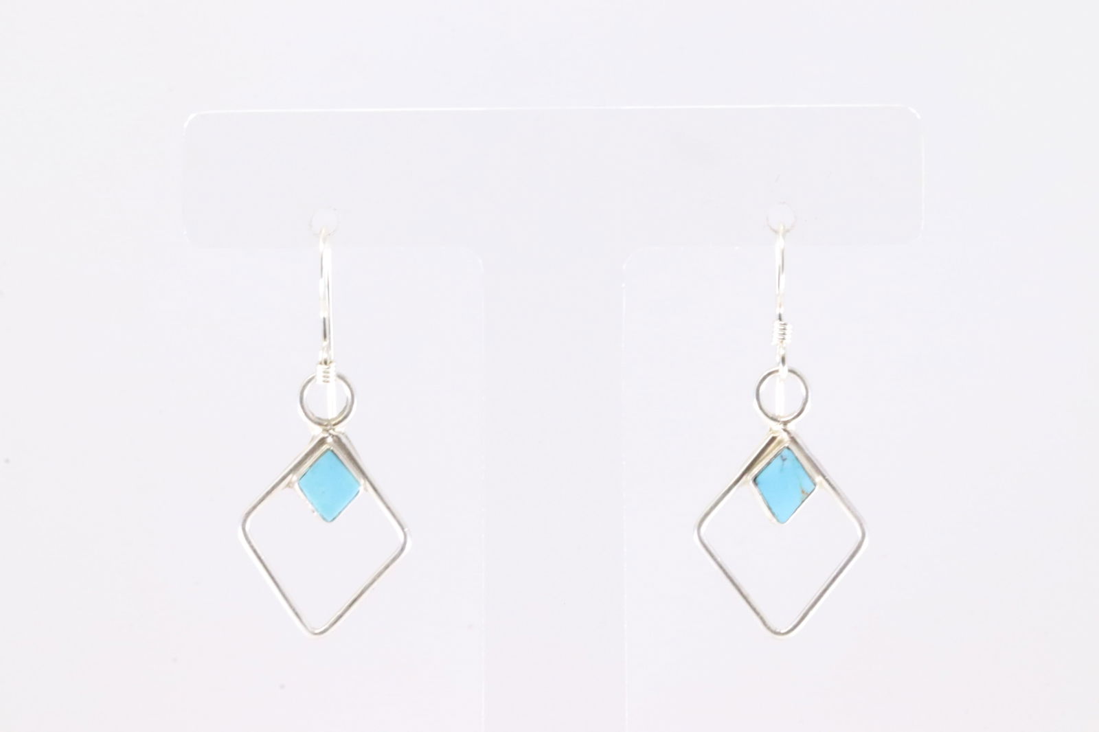America Sterling Silver Turquoise Dangling Earring's.: This is a America Sterling Silver Turquoise Dangling Earring's.