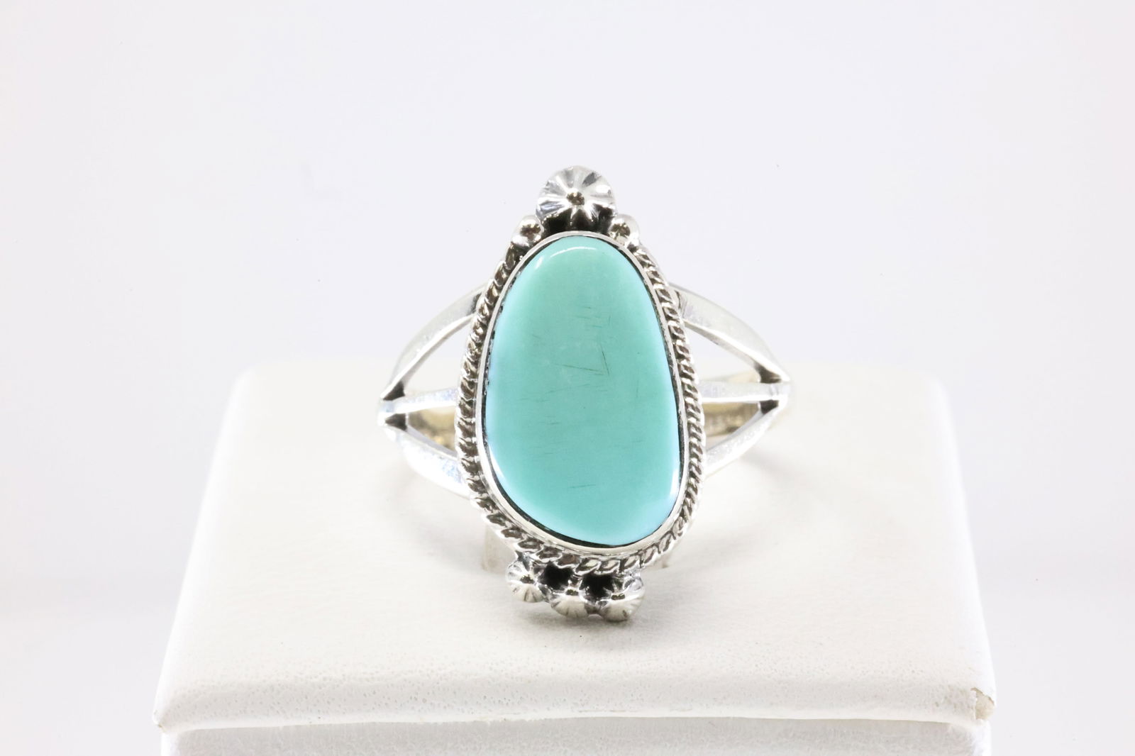 Native America Navajo Sterling Silver Turquoise Ring By Sharon McCarthy. From R.B Company. (1 of 3)